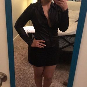 Black button up blouse